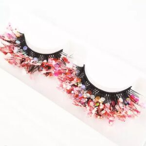 NWOT Fancy Glitter Lashes with Rhinestones - Pink